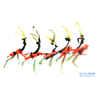 watercolor dancers