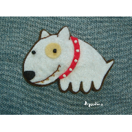 Broche bullterrier costado
