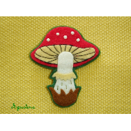 Broche seta - hongo