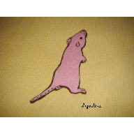 broche rat&oacute;n de pie