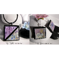 Japanese Chiyogami Pendants& Earrings Square