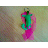 llavero J verde