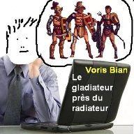 Le gladiateur pr&egrave;s du radiateur