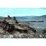 CARRO DE COMBATE ABANDONADO EN EL MONTE HUM