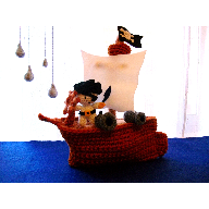 barco pirata amigurumi