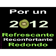 2012 a&ntilde;o KIWI felicitacion