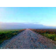 Camino amaneciendo